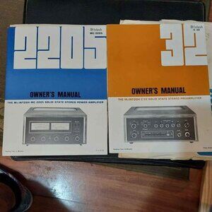 Bundle of 3 McIntosh 1970s Stereo component manuals
